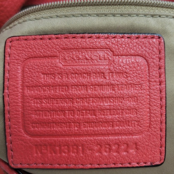 Coach 26224 Madison Phoebe Pebbled Leather Shoulder Bag Red Gold Hardware - Picture 2 of 15